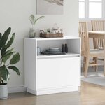 vidaXL Buffet LED Blanc 71 x 34 5 x 75 cm Bois d'ingénierie