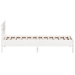 vidaXL Cadre de lit sans matelas blanc 75x190 cm bois de pin massif