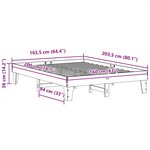 vidaXL Cadre de lit sans matelas 160x200 cm bois massif de pin