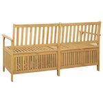 vidaXL Banc de rangement 2 -Seater 170 x 63 x 84 cm Acacia massif
