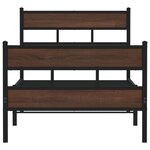 vidaXL Cadre de lit sans matelas avec tête de lit pied de lit 90x200cm