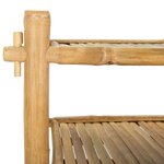 vidaXL Rack à chaussures avec étagère Naturel 4 niveaux Bambou