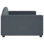 vidaXL Lit de repos sans matelas gris foncé 100x200 cm velours