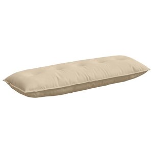 vidaXL Coussin de Dos Crème 140 x 50 cm Tissu en microfibre