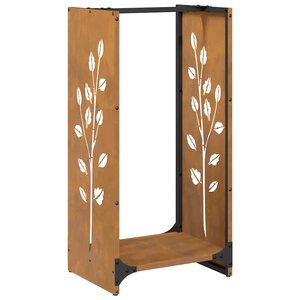 VidaXL Étagère à bois 40x30x80 cm acier résistant aux intempéries