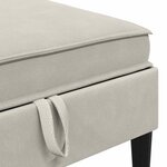 vidaXL Pouf avec Rangement Avoine Velours