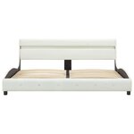 Vidaxl cadre de lit avec led blanc similicuir 150x200 cm