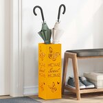 vidaXL Porte-parapluie Moutarde 15 5 x 15 5 x 49 cm Acier