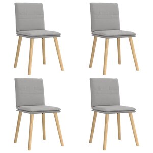 vidaXL Chaises à manger lot de 4 gris nuage tissu