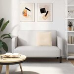 vidaXL Coussin de Dos Beige 50 x 45 cm Tissu en microfibre