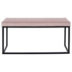 Banc en métal assise en velours giulia