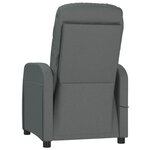 Vidaxl fauteuil inclinable électrique gris foncé tissu