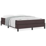 vidaXL Lit à ressorts avec matelas Marron foncé 140 x 190 cm tissu