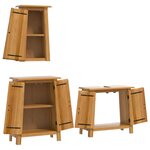 vidaXL Ensemble de meubles de salle de bain 3 Pièces bois de pin massif