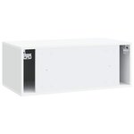 vidaXL Meuble TV mural Blanc 78 5 x 41 x 30 cm Bois d'ingénierie