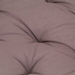 vidaXL Coussin de plancher de palette Coton 120x80x10 cm Taupe