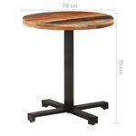 Vidaxl table de bistro ronde ø70x75 cm bois de récupération massif