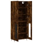 vidaXL Buffet haut Chêne fumé 69 5x34x180 cm Bois d'ingénierie