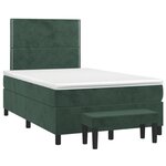 vidaXL Sommier à lattes de lit avec matelas vert foncé 120x190 cm