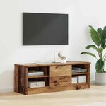 vidaXL Meuble TV Bois Ancien 102 x 35 x 36 5 cm Bois d'ingénierie