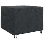 vidaXL Housse pour mobilier d'extérieur Noir 125 x 125 x 74 cm 210D