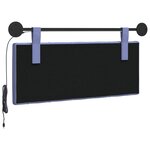 vidaXL Tête de lit suspendue Avec lumière LED Bleu denim Tissu