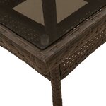 vidaXL Ensemble à manger de jardin et coussins 5Pièces marron rotin verre