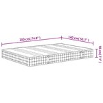 vidaXL Matelas à ressorts bonnell moyen 140x200 cm