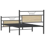 vidaXL Cadre de lit sans matelas chêne sonoma 100x200 cm