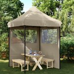 vidaXL Tente de réception pliable escamotable avec 2 parois latérales