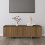 vidaXL Meuble TV Chêne marron 120x30x40 5 cm Bois d'ingénierie