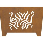 vidaXL Braise Marron 60 x 60 x 40 cm Acier résistant aux intempéries