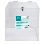 Urne Transparente Fermable À Clé 25x25 Cm - Cristal - Exacompta