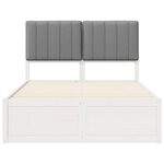 vidaXL Cadre de lit avec tête de lit rembourrée Gris clair