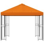 vidaXL Pavillon 3 x 3 m Orange Polyester et Acier 190 gsm