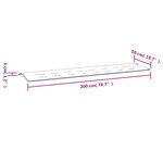 vidaXL Coussin de banc de jardin crème 200x50x3 cm tissu oxford