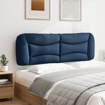 vidaXL Coussin de tête de lit bleu 160 cm tissu