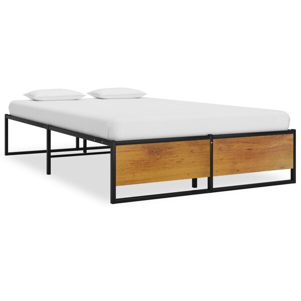 vidaXL Cadre de lit sans matelas noir métal 120x200 cm