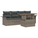 vidaXL Ensemble de canapé de jardin 5 Pièces Gris 100 x 55 x 73 cm