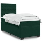 vidaXL Sommier à lattes de lit avec matelas Vert foncé 90x190 cm