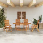 vidaXL Ensemble de salle à manger pour jardin 5 Pièces Marron