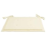 vidaXL Chaises de jardin et coussins crème lot de 2 Bois teck massif
