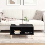 vidaXL Table basse Chêne noir 60 x 60 x 30 cm Bois d'ingénierie