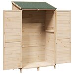 vidaXL Abri de jardin Naturel 106 5 x 56 x 176 cm Bois de Sapin Massif