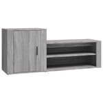 vidaXL Armoire à chaussures Sonoma gris 130x35x54 cm Bois d'ingénierie