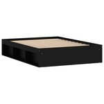 vidaXL Cadre de lit noir 135x190 cm double
