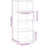 vidaXL Buffet haut sonoma gris 50x41x124 cm bois d'ingénierie