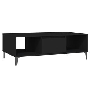 vidaXL Table basse noir 103 5x60x35 cm bois d'ingénierie