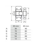 THIRARD - Targette en Acier Zingué  Pêne Plat 18mm pour Meuble - THIRARD