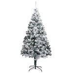 vidaXL Sapin de Noël artificiel avec neige floquée vert 240 cm PVC